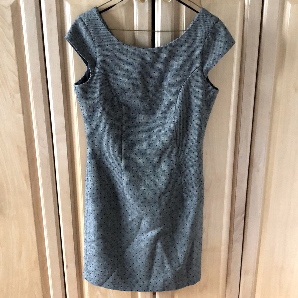 Gray dress with polka dots